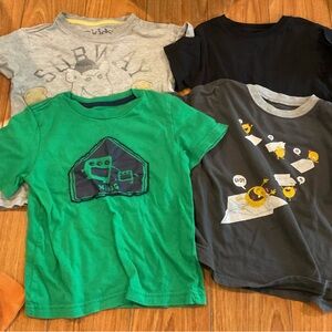 4 Kids Graphic T-Shirts - Green, Gray, Black 3t